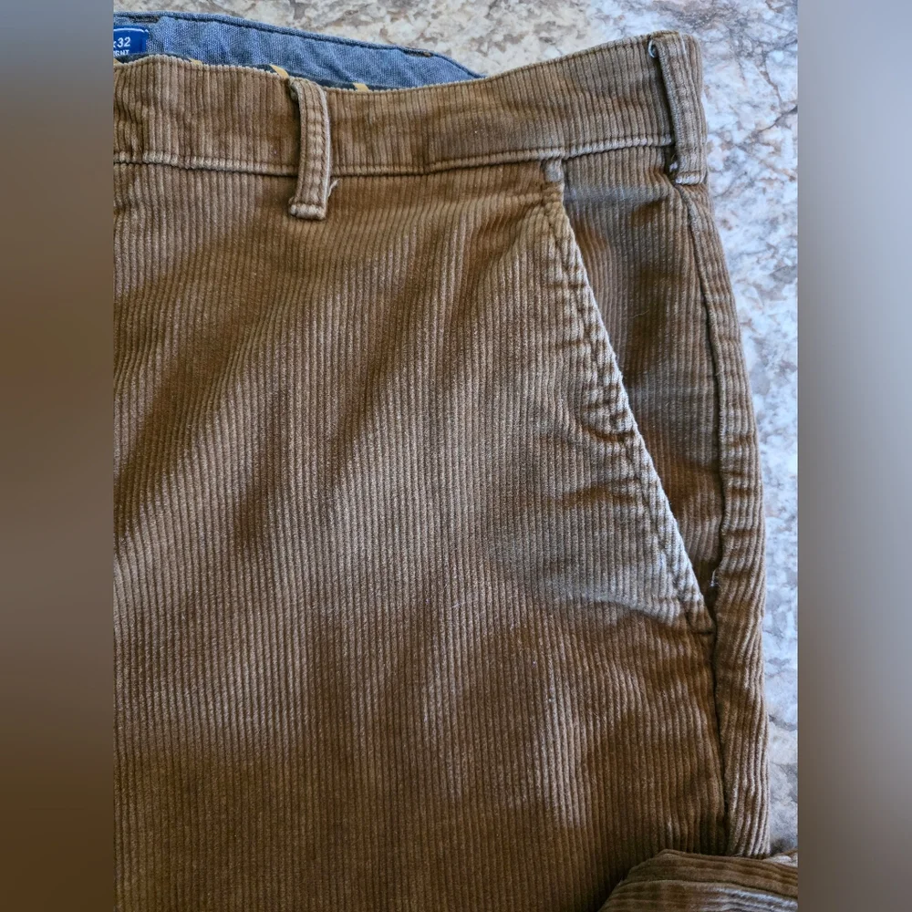 Izod Classic Men's Brown Corduroy Pants Straight Leg 38x32